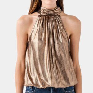 Fate Liquid Tie Neck Halter Top